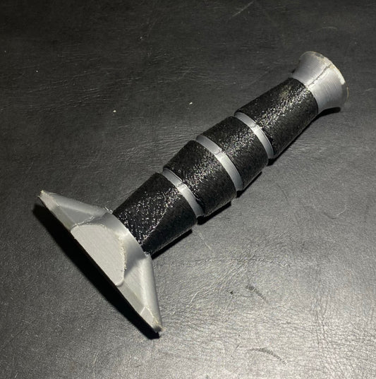 Reverse Silver Marble Knife Handle