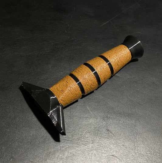 Brown Marble Dart Knife Handle