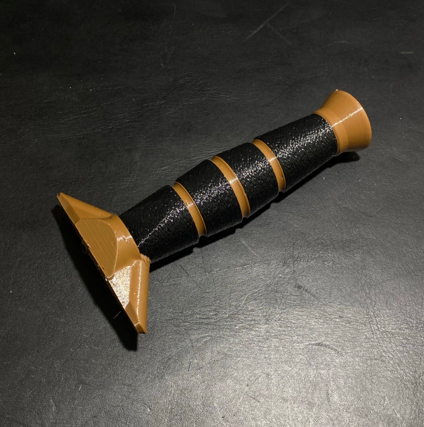 Reverse Brown Marble Knife Handle