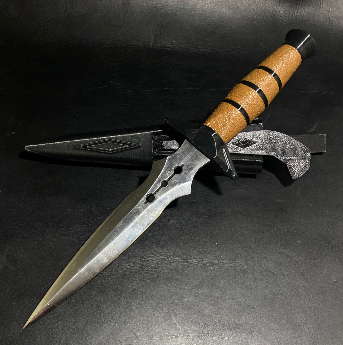 Brown Marble Dart Knife