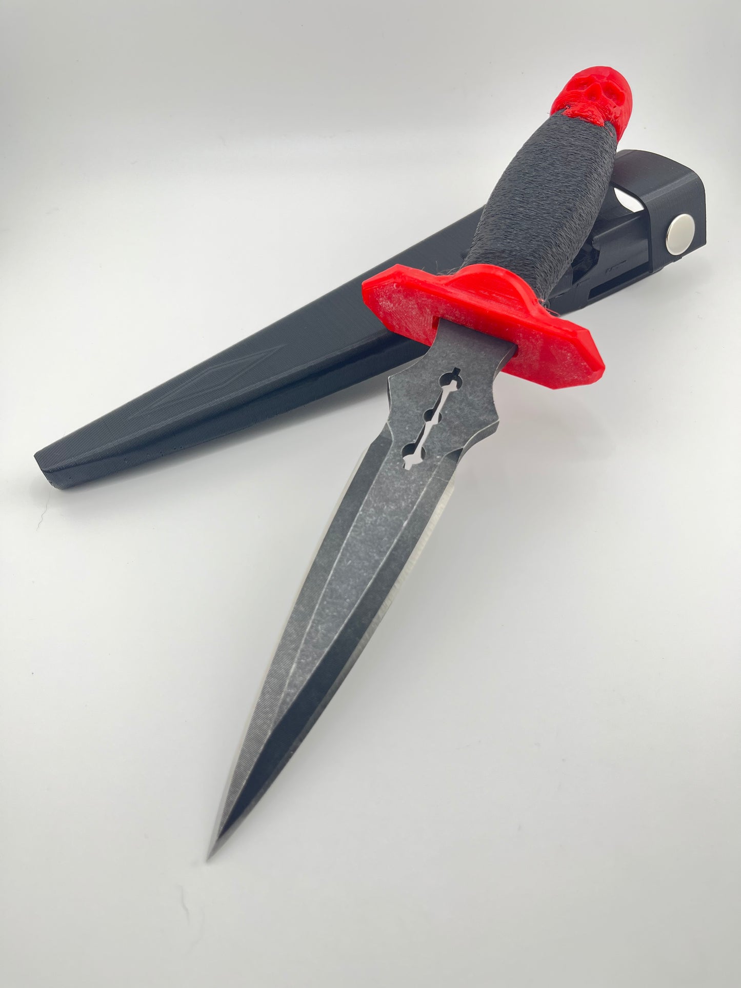 Red reverse skull bear claw