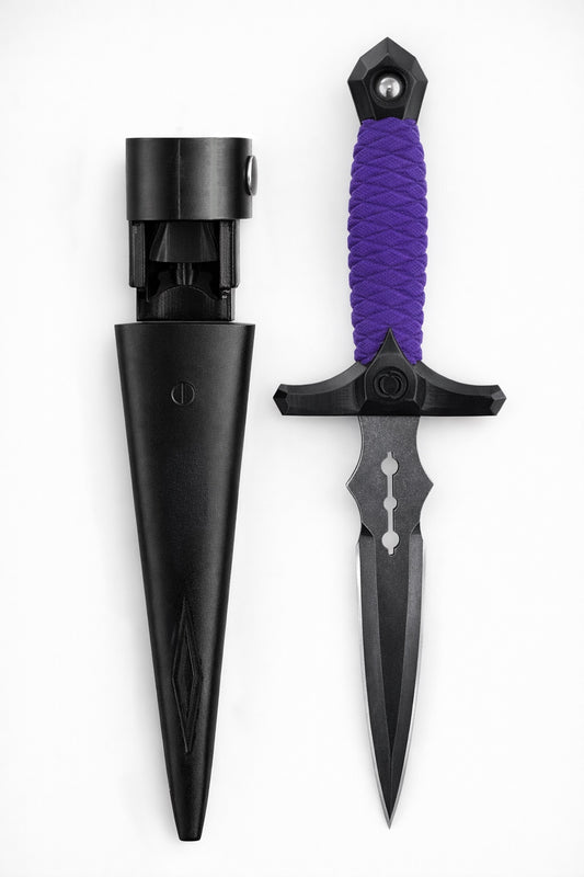 Original marble, dart knife, purple